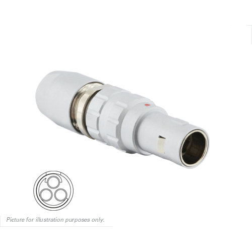 SOURIAU-JBXFD0G03MSSDSR Connecteur circulaire Conn Circular PIN 3 POS Solder ST Cable Mount 3 Terminal 1 Port Medical
