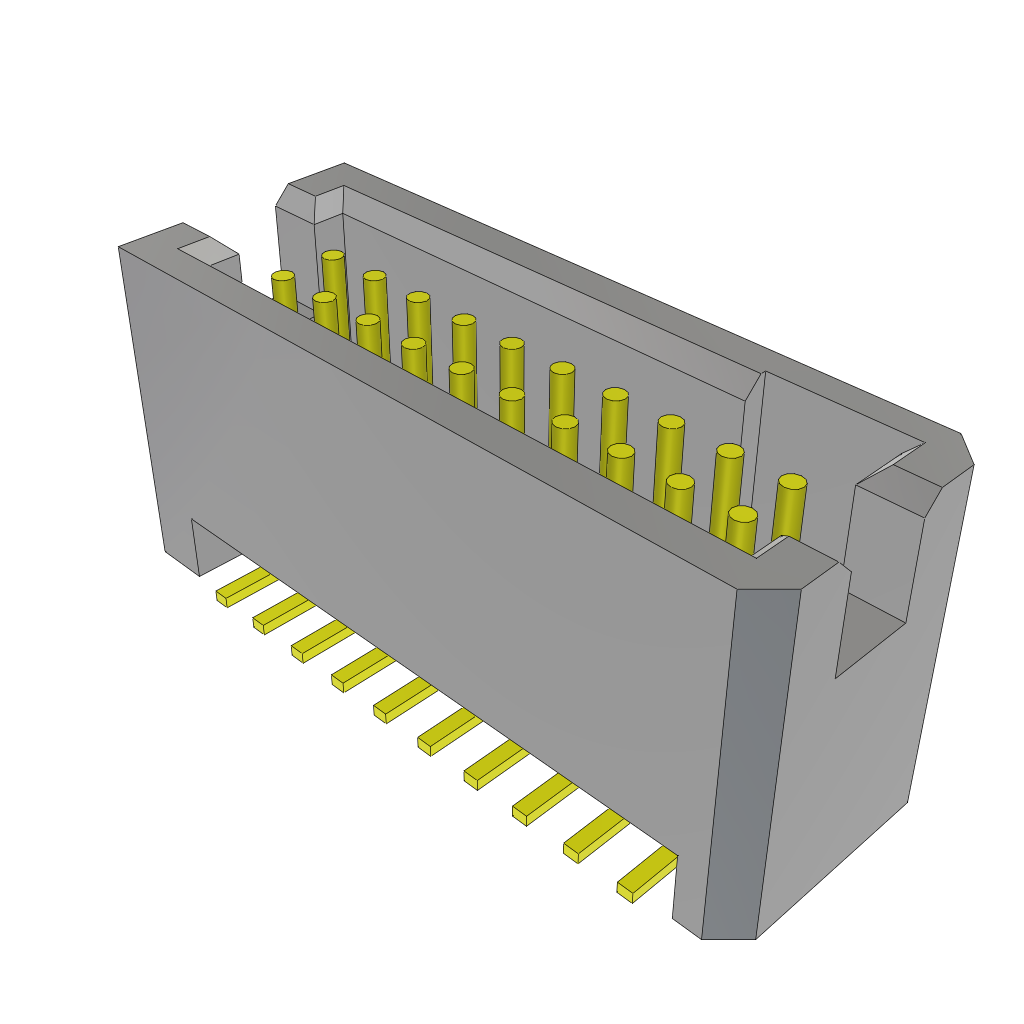 Samtec-TFM-110-12-S-D 连接器插头及 PCB 插座 Conn Shrouded Header (4 Sides) HDR 20 POS 1.27mm Solder ST Top Entry SMD TIGER EYE™ Tube