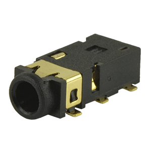 Same Sky (formerly CUI Devices)-SJ2-25414D-SMT-TR Raccordement audio et vidéo Conn 3.5MM Audio Jack F 4 POS Solder RA SMD 4 Terminal 1 Port T/R