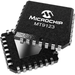 Microchip Technology-MT9123APR1 null ECHO Canceller Chip 2-CH G.165/G.711 With Tone Detection 28-Pin PLCC T/R