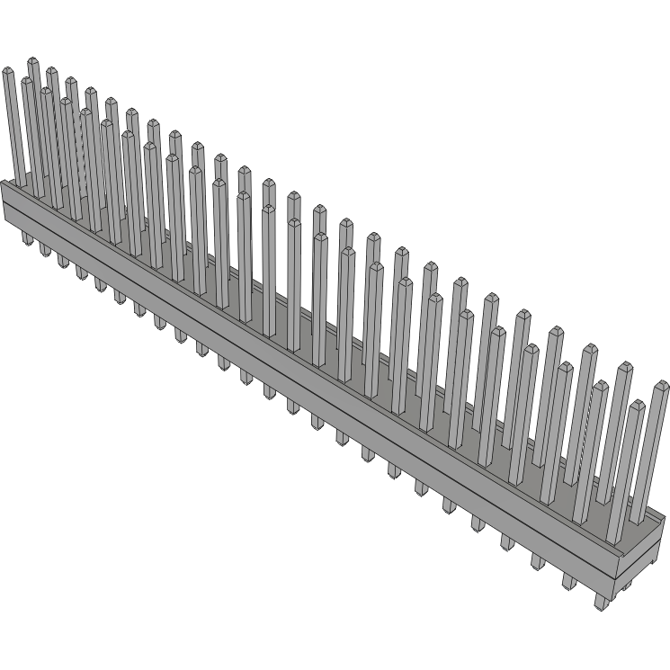 Samtec-TW-25-03-T-D-120-080 Cabezales del conector y receptáculos PCB Conn Board Stacker HDR 50 POS 2mm Solder ST Top Entry Thru-Hole Bulk