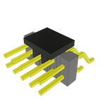 Conn Unshrouded Header HDR 10 POS 2.54mm Solder RA Side Entry SMD Tube