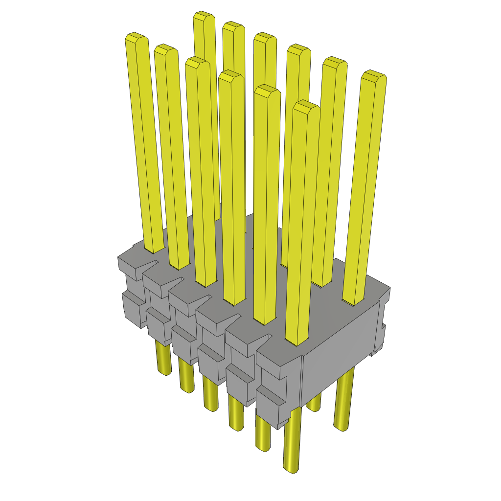 Samtec-TMS-106-53-S-D Connector Headers and PCB Receptacles Conn Unshrouded Header HDR 12 POS 1.27mm Solder ST Top Entry Thru-Hole Bulk