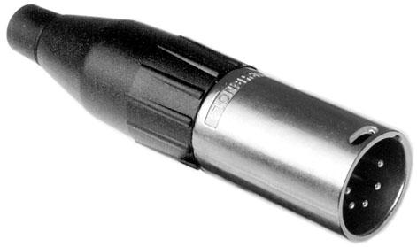 Amphenol-AC5MJ Connector Audio and Video Conn XLR Connector M 5 POS Solder ST Cable Mount 5 Terminal 1 Port Bag