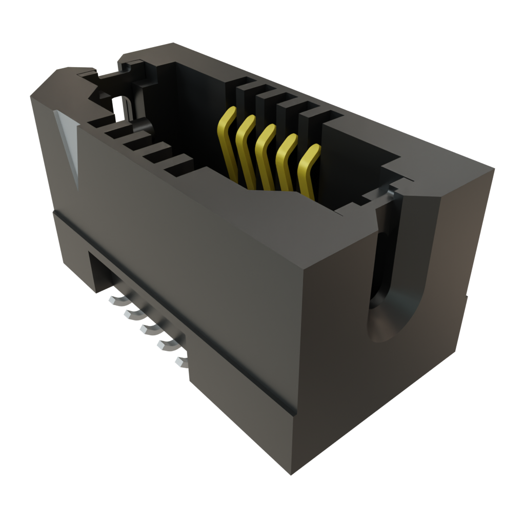 Samtec-ERF8-005-05.0-L-DV-L-TR 连接器插头及 PCB 插座 Conn Micro High Speed Socket Strip SKT 10 POS 0.8mm Solder ST Top Entry SMD T/R