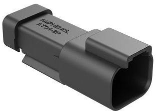 Amphenol-AT04-2P-P060 Cabezales del conector y receptáculos PCB Conn Shrouded Header (4 Sides) HDR 2 POS ST Cable Mount