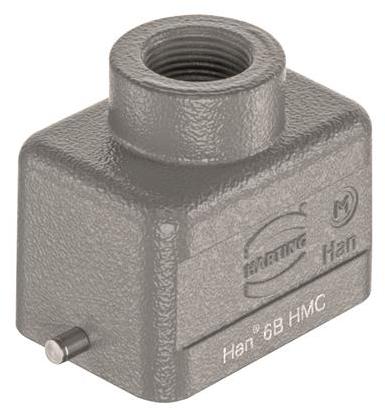 HARTING-19302061440 Schrumpfbalgenadapter Hood 180° 6B Shell Size Powder Die Cast Aluminum Single Lock Han®