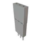 Conn Elevated Socket SKT 3 POS 2.54mm Solder ST Top Entry Thru-Hole Bulk