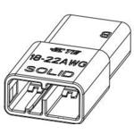 TE Connectivity-2834037-1 Steckverbinderleisten und Leiterplattenbuchsen Conn Wire to Wire RCP 2 POS ST Cable Mount Bag