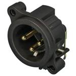 Conn XLR Connector M 3 POS Solder RA Thru-Hole 3 Terminal 1 Port