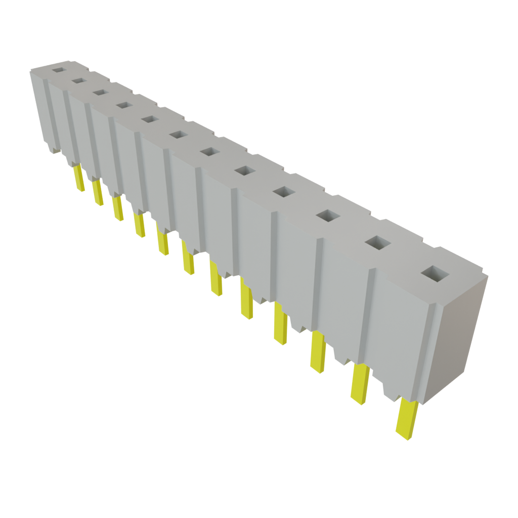 Samtec-CES-112-01-G-S Embases de raccordement et réceptacles PCB Conn Socket Strip SKT 12 POS 2.54mm Solder ST Top Entry Thru-Hole Tube