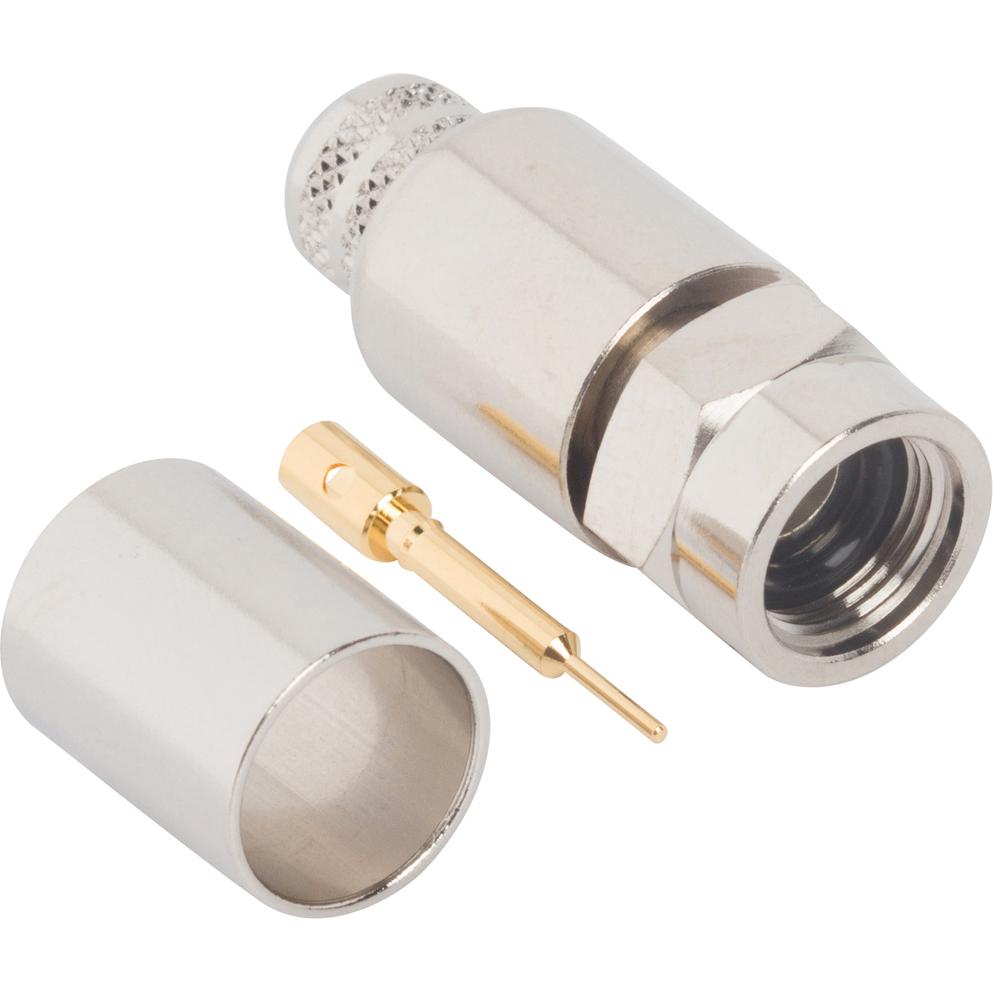 Amphenol RF-222166 Conector RF Conn Type F 0Hz to 2GHz 50Ohm Crimp ST Cable Mount PL Gold