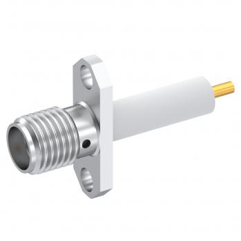 Radiall-R125464271 RF-Steckverbinder Conn SMA 0Hz to 18GHz 50Ohm ST Flange Mount RCP Gold Over Nickel