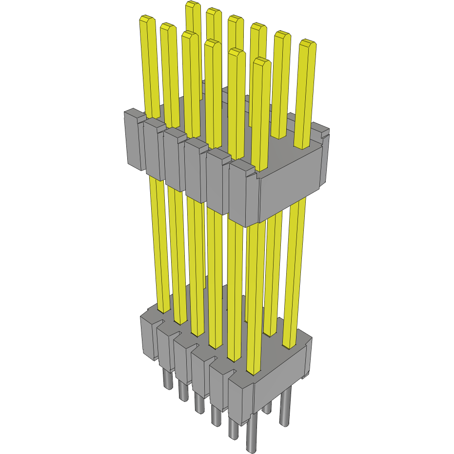 Samtec-DWM-06-60-S-D-550 Connector Headers and PCB Receptacles Conn Board Stacker HDR 12 POS 1.27mm Solder ST Thru-Hole Layer