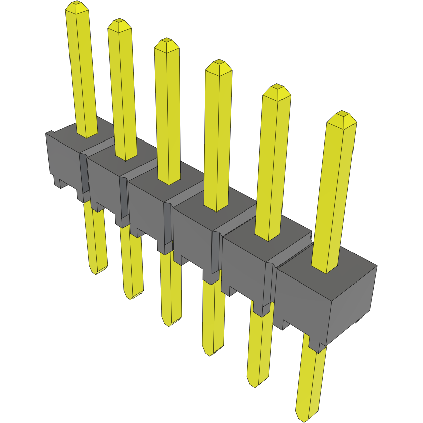 Samtec-TSW-106-08-S-S Steckverbinderleisten und Leiterplattenbuchsen Conn Unshrouded Header HDR 6 POS 2.54mm Solder ST Top Entry Thru-Hole Bulk