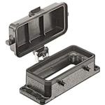 Bulkhead Housing 180° 16B Shell Size Powder Die Cast Aluminum Double Lock Han®