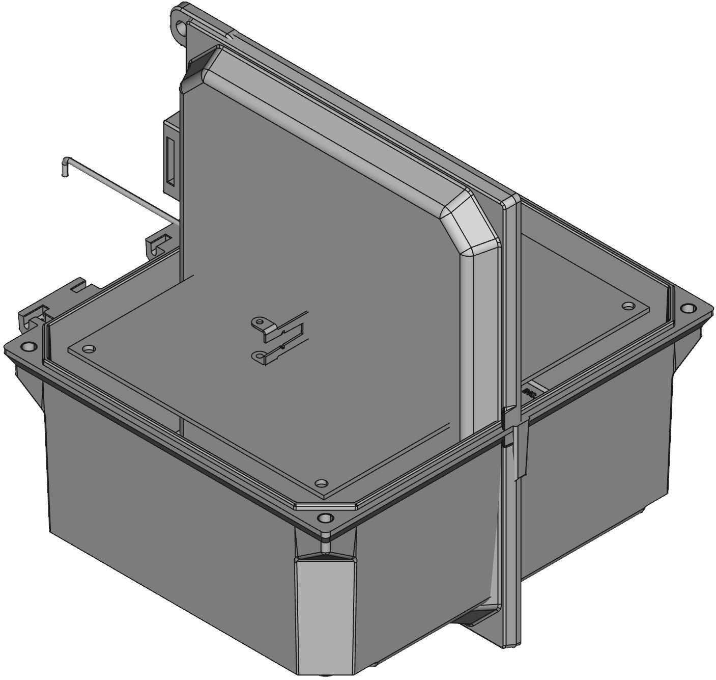 Hammond Manufacturing-PJU1084L Kästen, Gehäuse und Gestelle Gray Fiberglass Polyester Feet Mount Junction Box