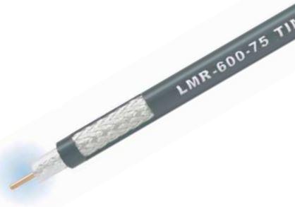 Amphenol-LMR-600-75 Cable coaxial Coaxial Cable Tape/Braid Foam Polyethylene 14.99mm Black