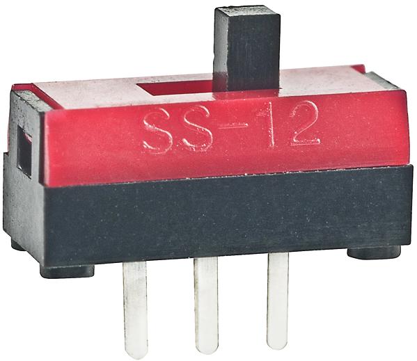 NKK Switches-SS12SBP2 Switch Slide Switch Slide ON None ON SPDT Top Slide 0.1A 30VDC 10000Cycles PC Pins Thru-Hole