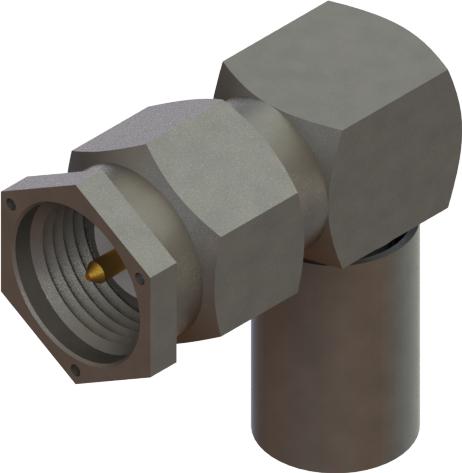 Amphenol SV Microwave-M39012/56B3019 RF-Steckverbinder Conn SMA 0Hz to 12.4GHz 50Ohm Crimp RA Cable Mount M Gold Over Nickel Bag