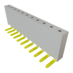 Conn Socket Strip SKT 11 POS 2.54mm Solder RA Side Entry Thru-Hole Layer