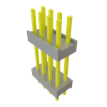 Conn Board Stacker HDR 8 POS 2.54mm Solder ST Top Entry Thru-Hole Bulk