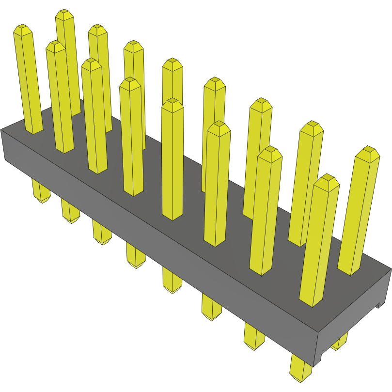 Samtec-MTMM-108-04-G-D-180 Steckverbinderleisten und Leiterplattenbuchsen Conn Unshrouded Header HDR 16 POS 2mm Solder ST Top Entry Thru-Hole Bulk