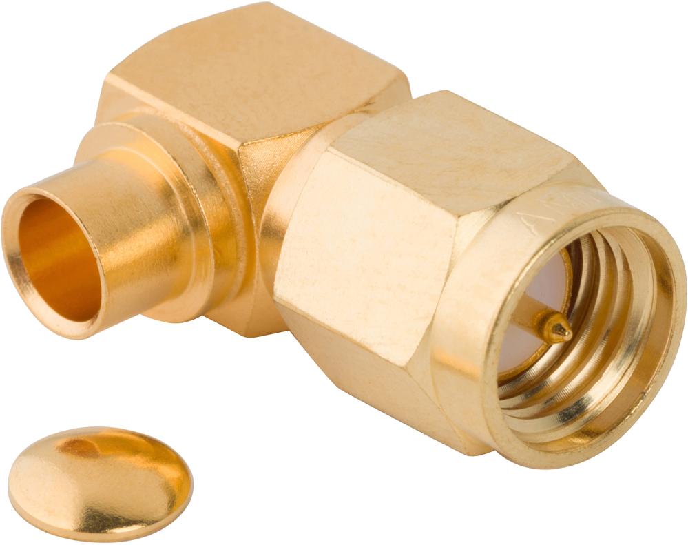 Amphenol RF-901-9221-1A RF-Steckverbinder Conn SMA 0Hz to 18GHz 50Ohm Solder RA Cable Mount PL Gold Over Nickel