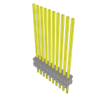 Conn Unshrouded Header HDR 10 POS 1.27mm Solder ST Top Entry Thru-Hole Tube