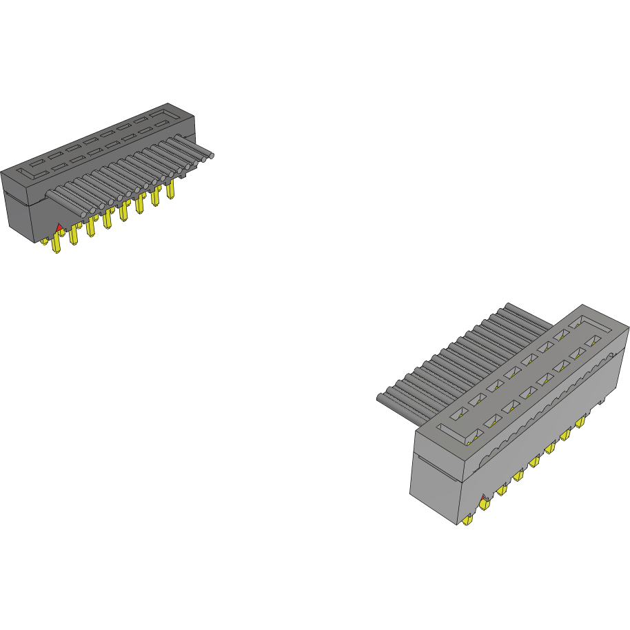 Samtec-HCMD-08-D-02.00-01 Flachband Kabelbaugruppen Cable Assembly 0.05m 28AWG 2.54mm 16 to 16 POS IDC Connector to IDC Connector M-M Clamshell
