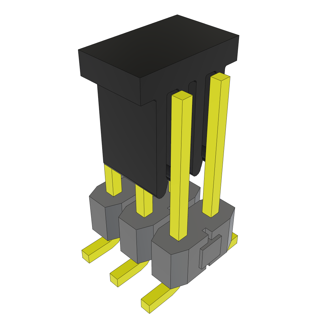 Samtec-TSM-103-02-T-DV-P-TR Steckverbinderleisten und Leiterplattenbuchsen Conn Unshrouded Header HDR 6 POS 2.54mm Solder ST Top Entry SMD T/R