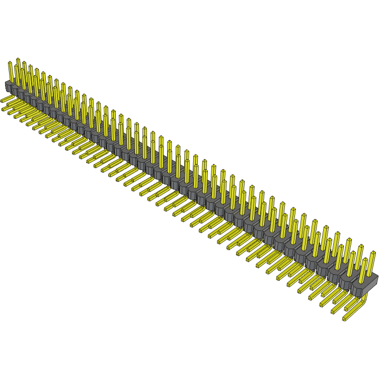 Samtec-TSW-142-08-T-D-RA Connector Headers and PCB Receptacles Conn Unshrouded Header HDR 84 POS 2.54mm Solder RA Side Entry Thru-Hole Bulk