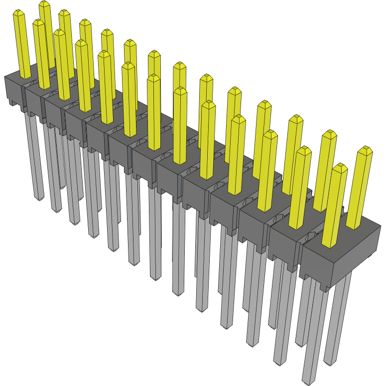 Samtec-HTSW-113-09-S-D Embases de raccordement et réceptacles PCB Conn Unshrouded Header HDR 26 POS 2.54mm Solder ST Top Entry Thru-Hole Bulk