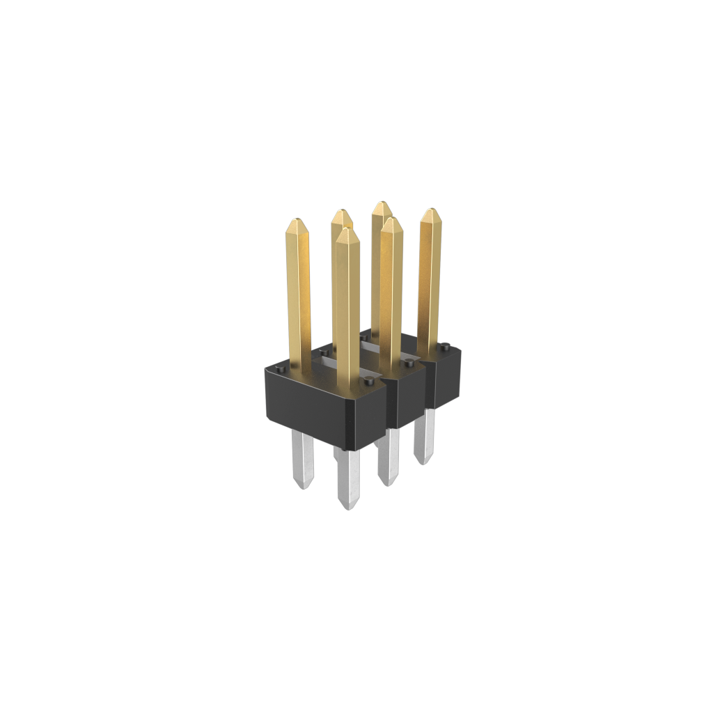 Amphenol Communications Solutions-67997-106HLF Connector Headers and PCB Receptacles BergStik®, Board to Board connector, Unshrouded vertical header, Through Hole, Double Row, 6 Positions, 2.54 mm (0.100in) Pitch