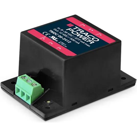 TRACO Electronic AG-TMDC 06-2413 DC/DC-Wandler und Spannungsreglermodul Module DC-DC 24VIN 1-OUT 15V 0.4A 6W 6-Pin