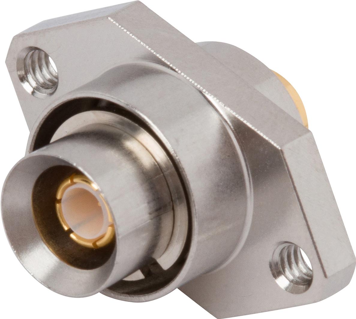 Amphenol SV Microwave-SF8901-6003 RF-Steckverbinder Conn BMZ 0Hz to 18GHz 50Ohm Solder ST Flange Mount M Gold Over Nickel Tray