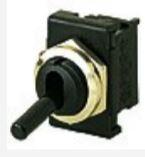 Marquardt Switches-1828.1101 Kippschalter Switch Toggle N.O./N.C. SPDT Round Lever Quick Conn 6A 250VAC Panel Mount with Threads