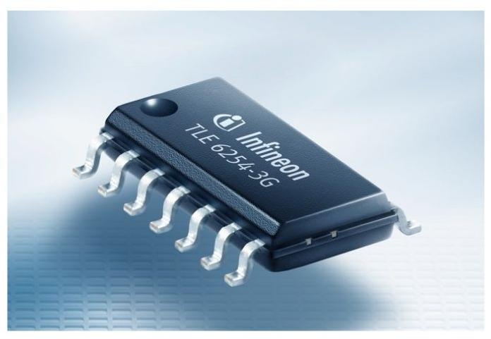 Infineon Technologies AG-TLE62543GXUMA2 CAN (Controller Area Network) CAN 125KBd Sleep/Standby 5V/9V/12V/15V/18V/24V Automotive AEC-Q100 14-Pin DSO T/R