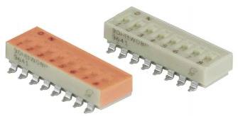 Grayhill-90HGBW06T DIP-Schalter Switch DIP ON OFF SPST 6 Recessed Slide 0.1A 30VDC Gull Wing 2000Cycles 2.54mm SMD