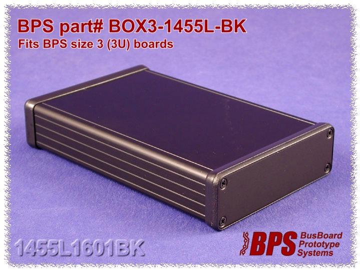 BusBoard Prototype Systems-BOX3-1455L-BK Scatole, contenitori e rack Black Aluminum Extruded Aluminum Enclosure