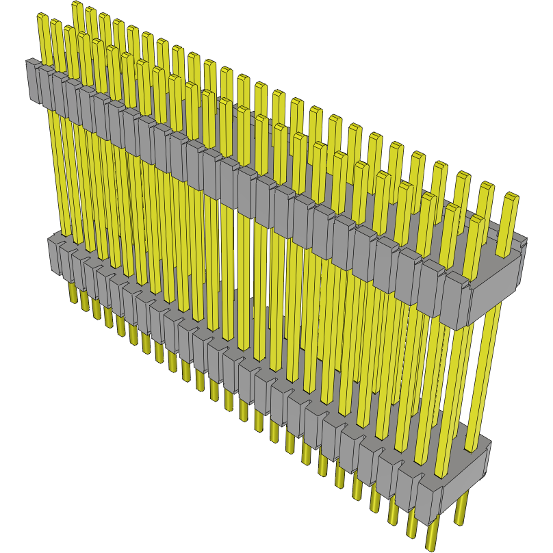 Samtec-DWM-25-60-G-D-600 Connector Headers and PCB Receptacles Conn Board Stacker HDR 50 POS 1.27mm Solder ST Thru-Hole Tube