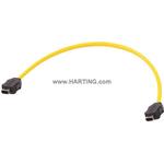 Cable Assembly Round Copper Cable 0.5m 26AWG IX Industrial Type A to IX Industrial Type A 10 to 10 POS M-M IDT-IDT