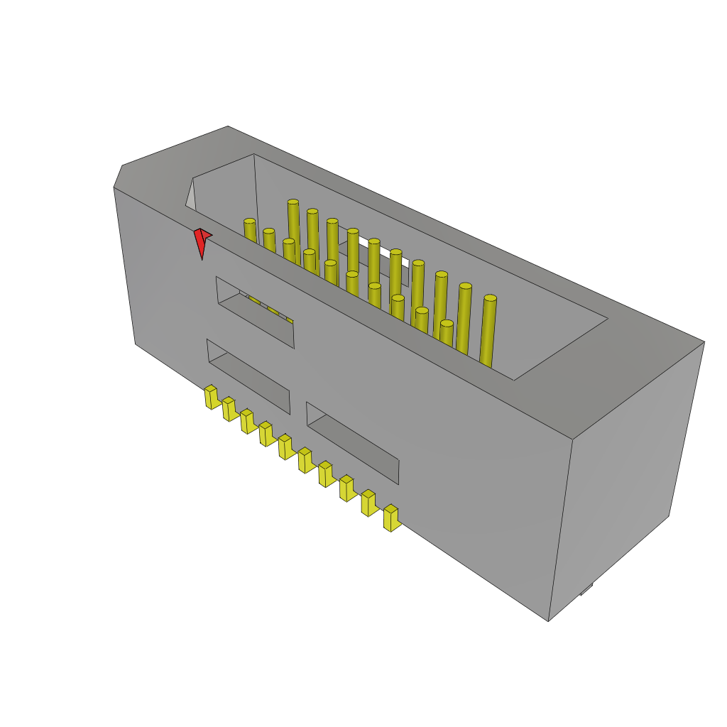 Samtec-TEM-110-02-03.0-G-D-WT Connector Headers and PCB Receptacles Conn Shrouded Header (4 Sides) HDR 20 POS 0.8mm Solder ST Top Entry SMD Tray