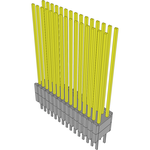 Conn Board Stacker HDR 30 POS 1.27mm Solder ST Thru-Hole Tube