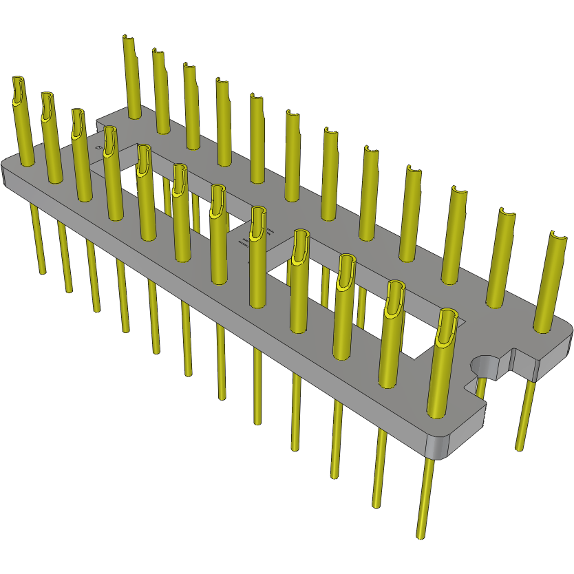 Samtec-APO-324-T-B Prise de raccordement Conn DIP Adapter HDR 24 POS 2.54mm ST Thru-Hole Bulk