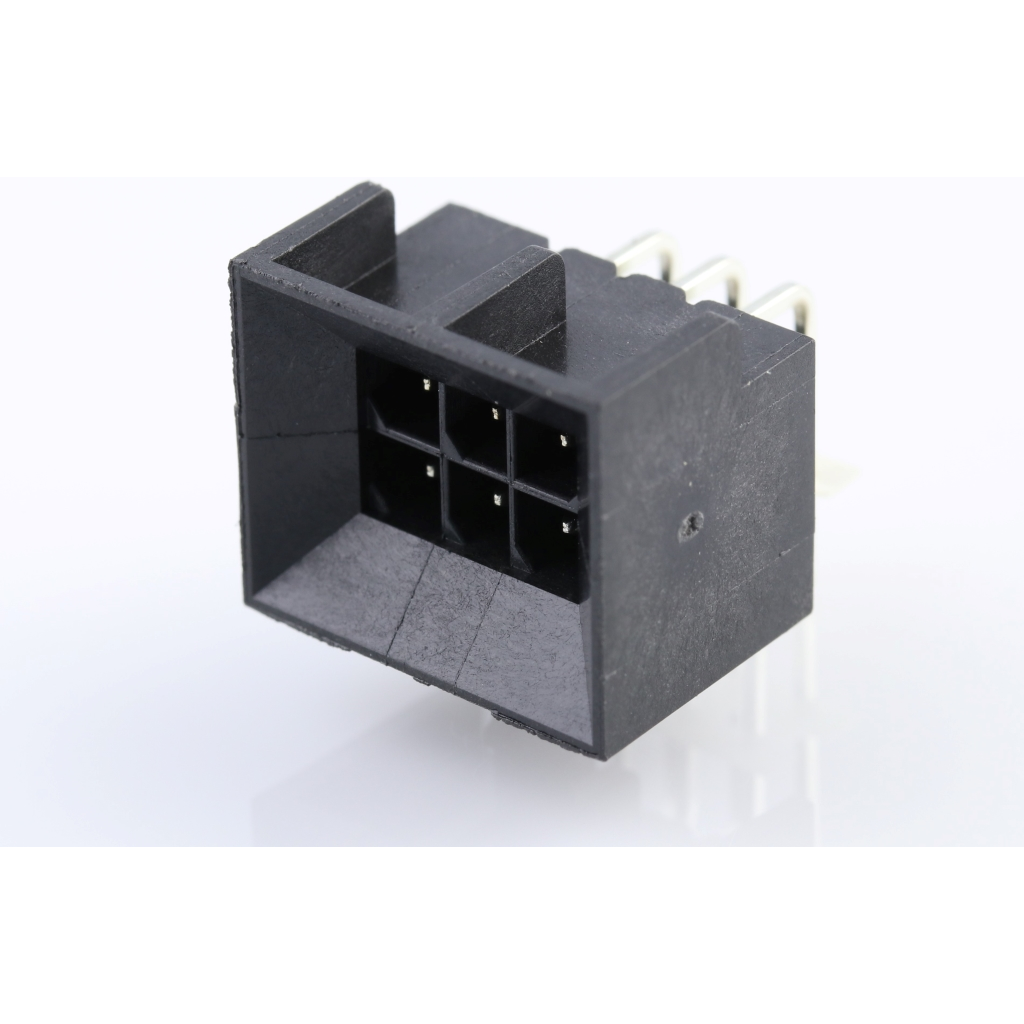 Molex-44428-0603 Steckverbinderleisten und Leiterplattenbuchsen Conn Wire to Board HDR 6 POS 3mm Solder RA Side Entry Thru-Hole Tray