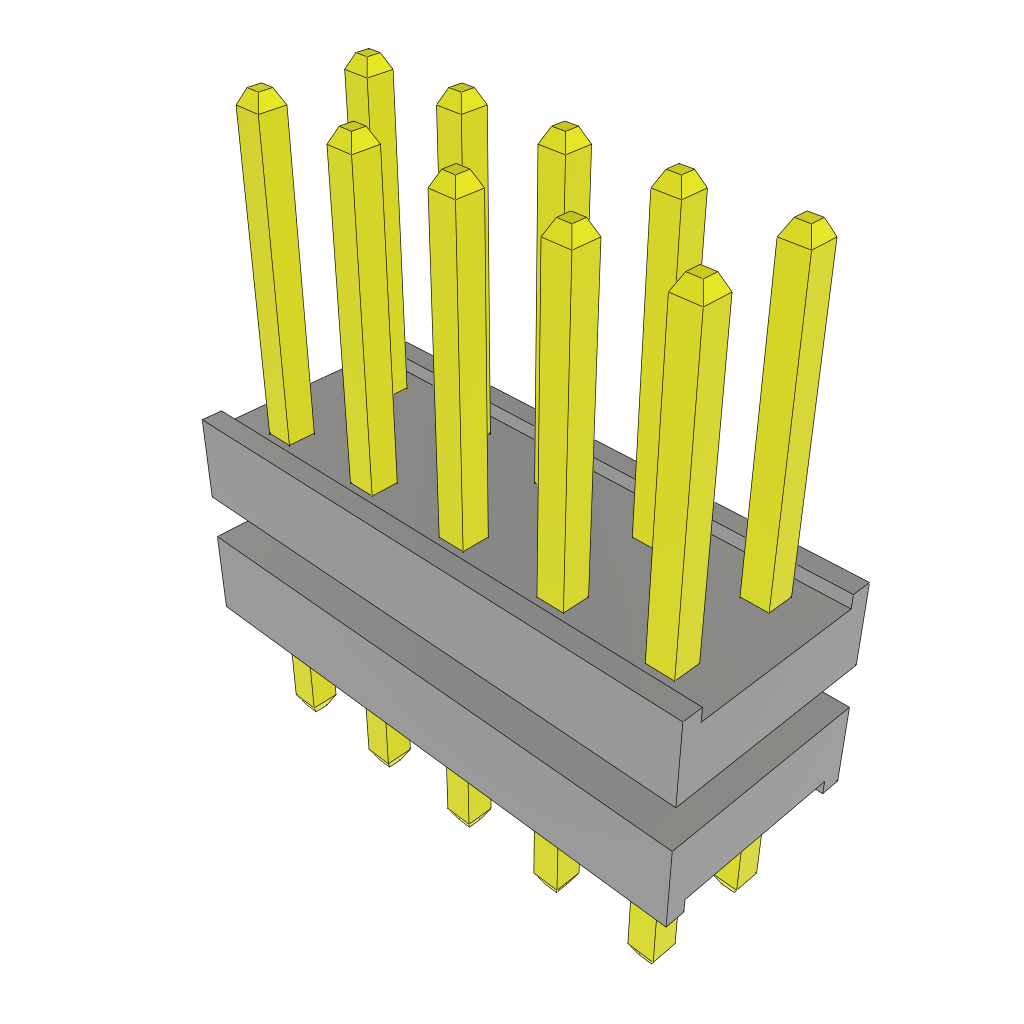 Samtec-TW-05-09-S-D-150-090 Embases de raccordement et réceptacles PCB Conn Board Stacker HDR 10 POS 2mm Solder ST Top Entry Thru-Hole Bulk