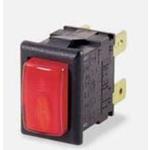 Switch Push Button (ON) OFF DPST Rectangular Button 16A 250VAC 559.27VA Momentary Panel Mount Quick Connect