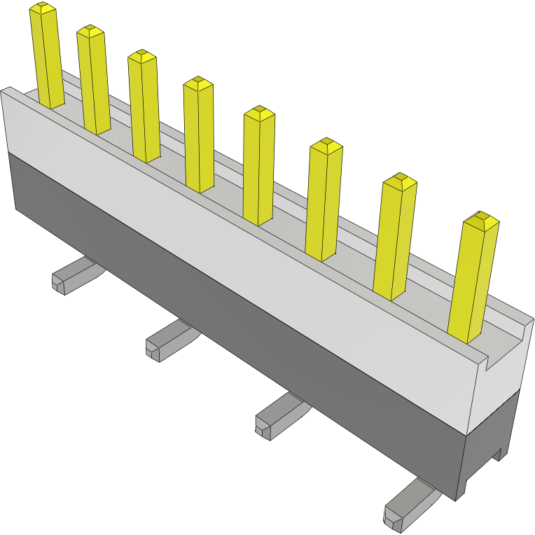 Samtec-HW-08-16-S-S-250-SM Cabezales del conector y receptáculos PCB Conn Board Stacker HDR 8 POS 2.54mm Solder ST Top Entry SMD Tube