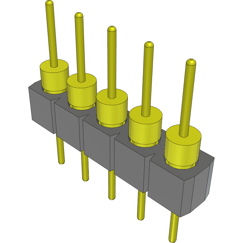 Samtec-TS-105-G-AA Piastre connettori e prese PCB Conn Unshrouded Header HDR 5 POS 2.54mm Solder ST Top Entry Thru-Hole Tube